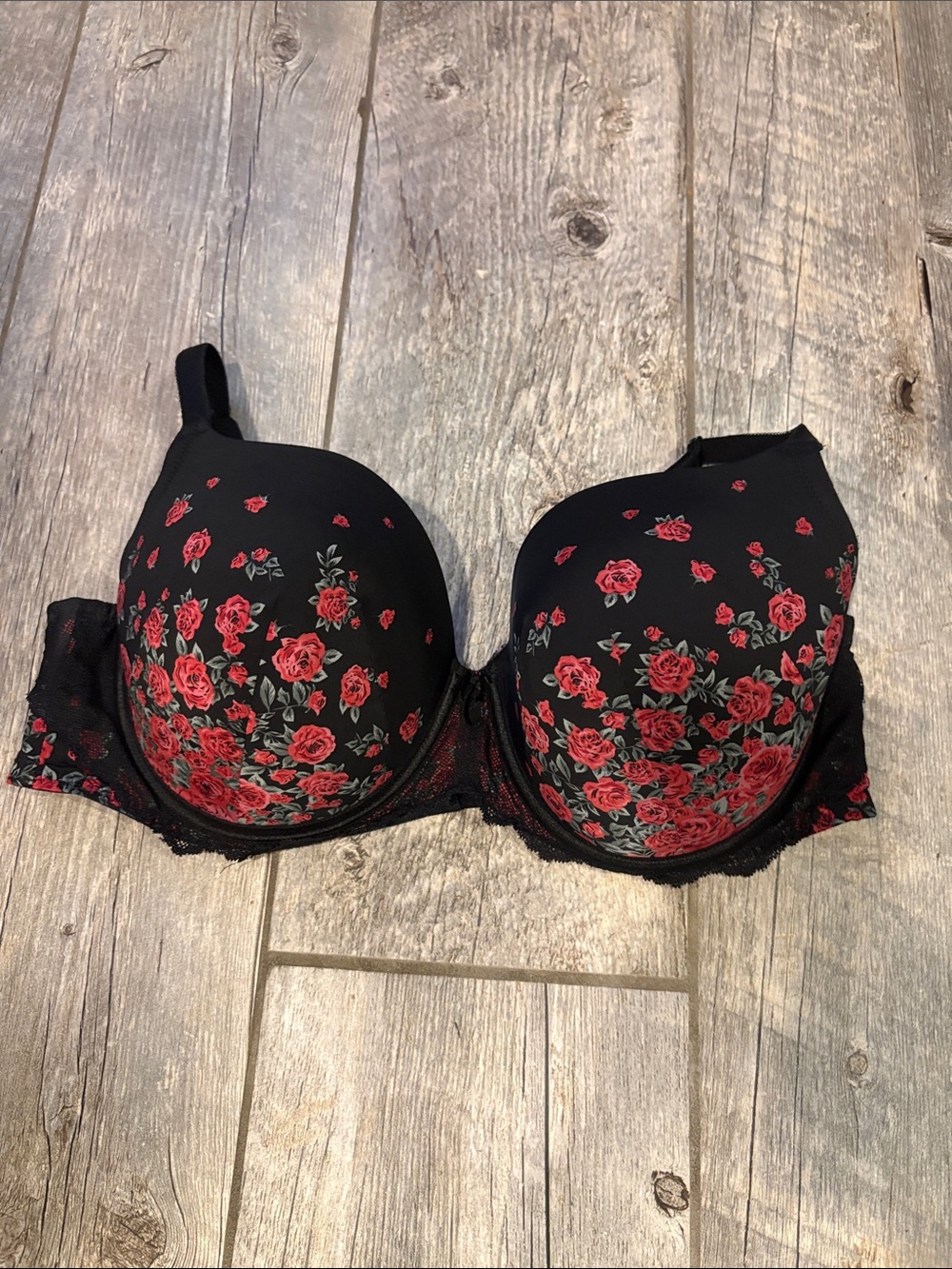 Torrid Floral Black Bra 40DD